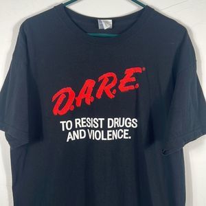 🔥🔥 Vintage D.A.R.E. DARE New Smyrna Beach Police - Size L - Near Dead-stock